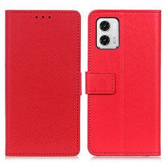 Handytasche Stand Schutzhülle Flip Leder Hülle M08L für Motorola Moto G73 5G Rot