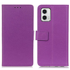 Handytasche Stand Schutzhülle Flip Leder Hülle M08L für Motorola Moto G73 5G Violett