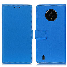 Handytasche Stand Schutzhülle Flip Leder Hülle M08L für Nokia C200 Blau