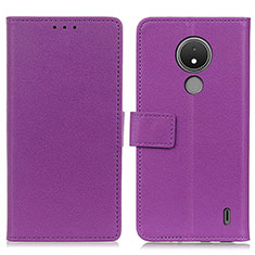 Handytasche Stand Schutzhülle Flip Leder Hülle M08L für Nokia C21 Violett