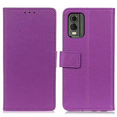 Handytasche Stand Schutzhülle Flip Leder Hülle M08L für Nokia C32 Violett