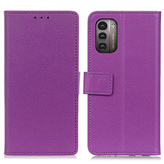 Handytasche Stand Schutzhülle Flip Leder Hülle M08L für Nokia G21 Violett