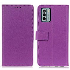 Handytasche Stand Schutzhülle Flip Leder Hülle M08L für Nokia G22 Violett