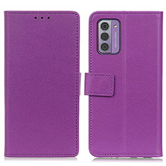 Handytasche Stand Schutzhülle Flip Leder Hülle M08L für Nokia G42 5G Violett