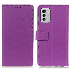 Handytasche Stand Schutzhülle Flip Leder Hülle M08L für Nokia G60 5G Violett