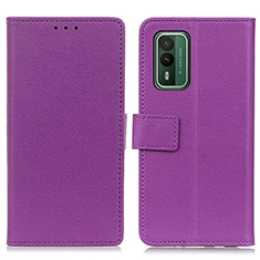 Handytasche Stand Schutzhülle Flip Leder Hülle M08L für Nokia XR21 Violett