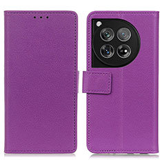 Handytasche Stand Schutzhülle Flip Leder Hülle M08L für OnePlus 12R 5G Violett