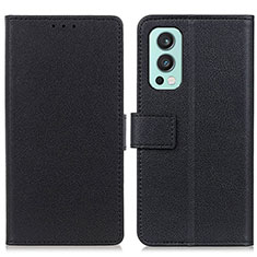 Handytasche Stand Schutzhülle Flip Leder Hülle M08L für OnePlus Nord 2 5G Schwarz