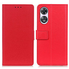 Handytasche Stand Schutzhülle Flip Leder Hülle M08L für Oppo A18 Rot