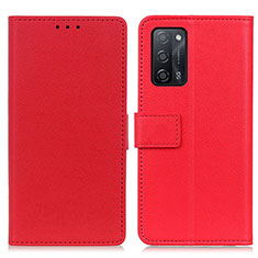 Handytasche Stand Schutzhülle Flip Leder Hülle M08L für Oppo A53s 5G Rot