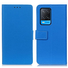 Handytasche Stand Schutzhülle Flip Leder Hülle M08L für Oppo A54 4G Blau