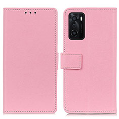 Handytasche Stand Schutzhülle Flip Leder Hülle M08L für Oppo A55S 5G Rosa