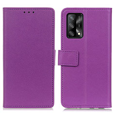 Handytasche Stand Schutzhülle Flip Leder Hülle M08L für Oppo A74 4G Violett