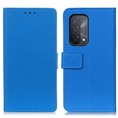 Handytasche Stand Schutzhülle Flip Leder Hülle M08L für Oppo A74 5G Blau