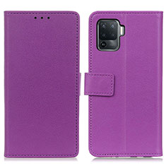 Handytasche Stand Schutzhülle Flip Leder Hülle M08L für Oppo A94 4G Violett