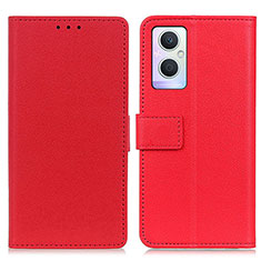 Handytasche Stand Schutzhülle Flip Leder Hülle M08L für Oppo A96 5G Rot