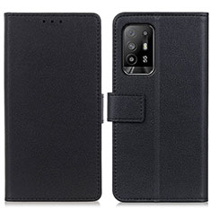 Handytasche Stand Schutzhülle Flip Leder Hülle M08L für Oppo F19 Pro+ Plus 5G Schwarz