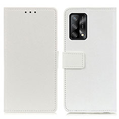 Handytasche Stand Schutzhülle Flip Leder Hülle M08L für Oppo F19s Weiß