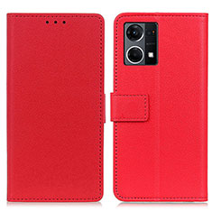 Handytasche Stand Schutzhülle Flip Leder Hülle M08L für Oppo F21 Pro 4G Rot