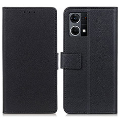 Handytasche Stand Schutzhülle Flip Leder Hülle M08L für Oppo F21 Pro 4G Schwarz