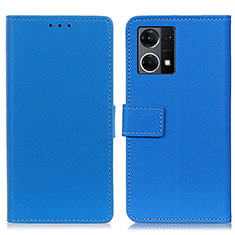 Handytasche Stand Schutzhülle Flip Leder Hülle M08L für Oppo F21s Pro 4G Blau