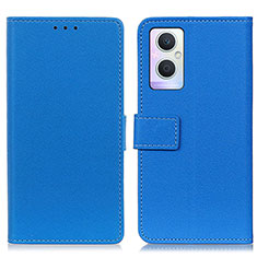 Handytasche Stand Schutzhülle Flip Leder Hülle M08L für Oppo F21s Pro 5G Blau