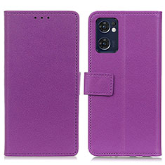 Handytasche Stand Schutzhülle Flip Leder Hülle M08L für Oppo Find X5 Lite 5G Violett