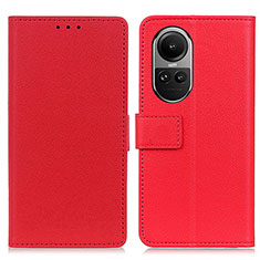 Handytasche Stand Schutzhülle Flip Leder Hülle M08L für Oppo Reno10 5G Rot