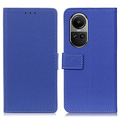 Handytasche Stand Schutzhülle Flip Leder Hülle M08L für Oppo Reno10 Pro 5G Blau