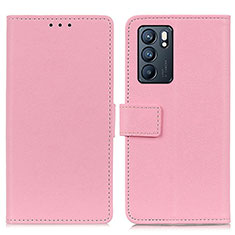 Handytasche Stand Schutzhülle Flip Leder Hülle M08L für Oppo Reno6 5G Rosa