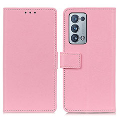 Handytasche Stand Schutzhülle Flip Leder Hülle M08L für Oppo Reno6 Pro 5G Rosa