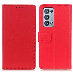 Handytasche Stand Schutzhülle Flip Leder Hülle M08L für Oppo Reno6 Pro 5G Rot