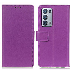 Handytasche Stand Schutzhülle Flip Leder Hülle M08L für Oppo Reno6 Pro 5G Violett