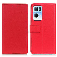 Handytasche Stand Schutzhülle Flip Leder Hülle M08L für Oppo Reno7 Pro 5G Rot