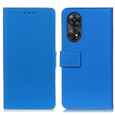 Handytasche Stand Schutzhülle Flip Leder Hülle M08L für Oppo Reno8 T 4G Blau