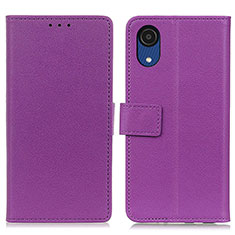 Handytasche Stand Schutzhülle Flip Leder Hülle M08L für Samsung Galaxy A03 Core Violett