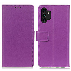 Handytasche Stand Schutzhülle Flip Leder Hülle M08L für Samsung Galaxy A13 4G Violett