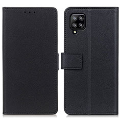 Handytasche Stand Schutzhülle Flip Leder Hülle M08L für Samsung Galaxy A22 4G Schwarz