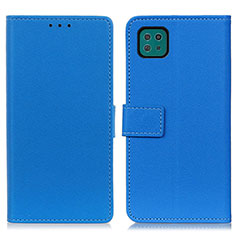 Handytasche Stand Schutzhülle Flip Leder Hülle M08L für Samsung Galaxy A22 5G Blau