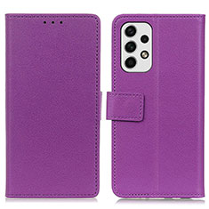 Handytasche Stand Schutzhülle Flip Leder Hülle M08L für Samsung Galaxy A23 4G Violett