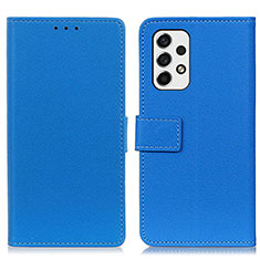 Handytasche Stand Schutzhülle Flip Leder Hülle M08L für Samsung Galaxy A53 5G Blau