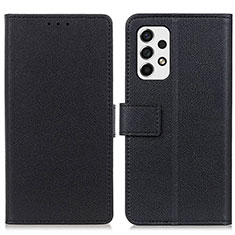 Handytasche Stand Schutzhülle Flip Leder Hülle M08L für Samsung Galaxy A53 5G Schwarz