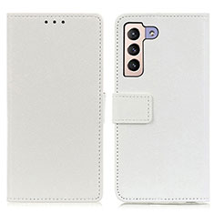 Handytasche Stand Schutzhülle Flip Leder Hülle M08L für Samsung Galaxy S22 5G Weiß