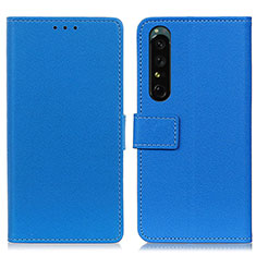 Handytasche Stand Schutzhülle Flip Leder Hülle M08L für Sony Xperia 1 IV Blau