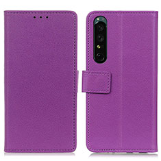 Handytasche Stand Schutzhülle Flip Leder Hülle M08L für Sony Xperia 1 IV SO-51C Violett