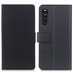 Handytasche Stand Schutzhülle Flip Leder Hülle M08L für Sony Xperia 10 III Lite Schwarz