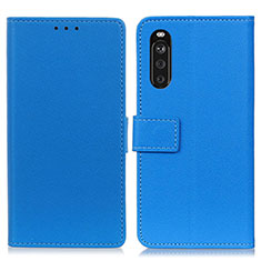 Handytasche Stand Schutzhülle Flip Leder Hülle M08L für Sony Xperia 10 III SOG04 Blau