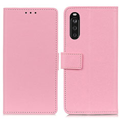 Handytasche Stand Schutzhülle Flip Leder Hülle M08L für Sony Xperia 10 III SOG04 Rosa