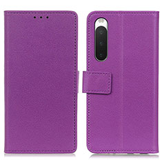 Handytasche Stand Schutzhülle Flip Leder Hülle M08L für Sony Xperia 10 IV SO-52C Violett