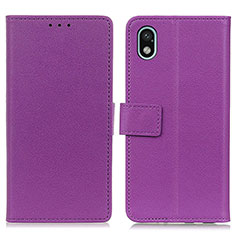 Handytasche Stand Schutzhülle Flip Leder Hülle M08L für Sony Xperia Ace III SO-53C Violett